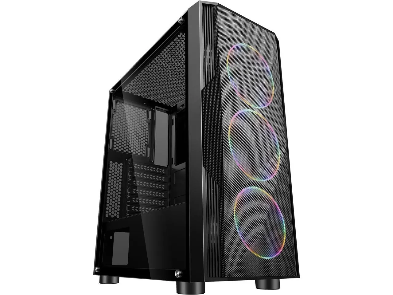 SAMA (Case and Power Supply) Sama-3D - SAMA Sama-3D Mid Tower ATX Computer Case - Black Steel