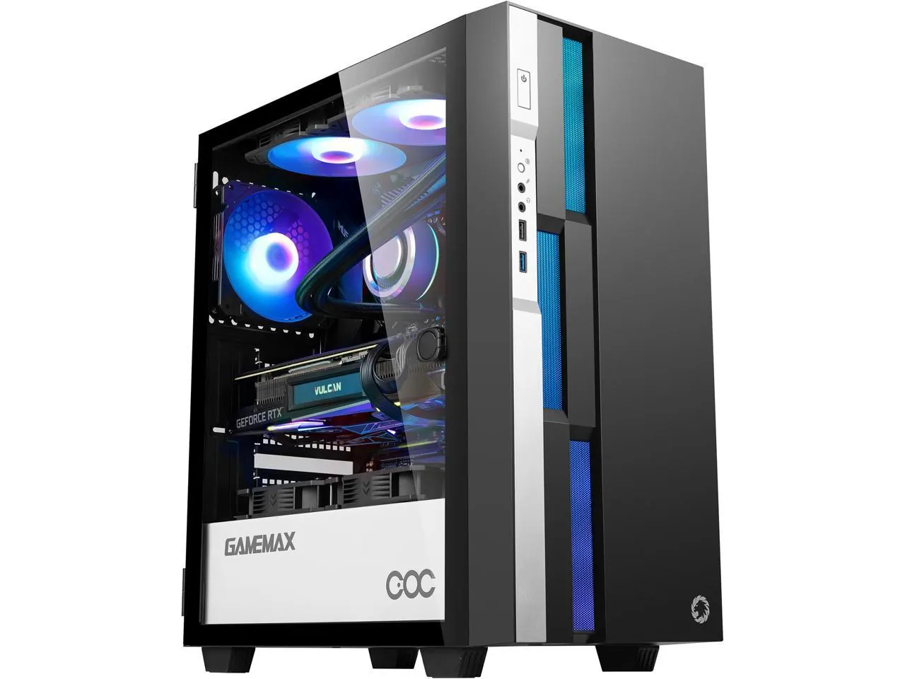 GAMEMAX Brufen C3 BW - GAMEMAX Brufen C3 Black Steel ATX Mid Tower Case