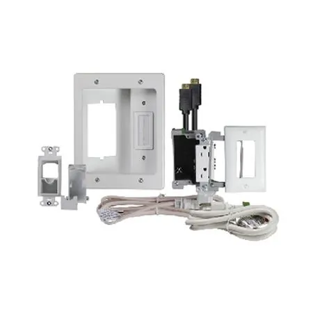 ONQ HT22U2WHR6 - Premium Flat Screen TV Power Kit - White, 10 ft