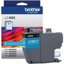 Brother LC402CS — Brother LC402CS Inkjet Ink Cartridge - Cyan Pack - 550 Pages