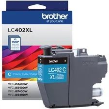 Brother LC402XLCS — Brother LC402XLCS High Yield Inkjet Ink Cartridge - Cyan Pack - 1500 Pages