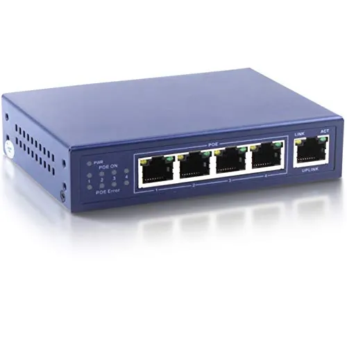 4XEM 4XLS5004P — 4-Port 10/100Mbps PoE Ethernet Switch with Uplink