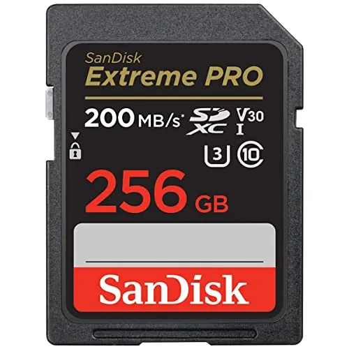 Western Digital SDSDXXD-256G-ANCIN — SANDISK EXTREME PRO SDXC MEMORY CARD, 256GB, UHS-I, UP TO 200MB/S READ SPEEDS