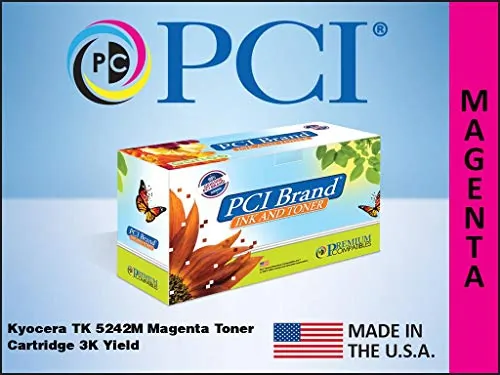 PCI TK-5242M-PCI — PCI BRAND KYOCERA-MITA TK-5242M (KYOCERA 1T02R7BUS0) MAGENTA TONER CARTRIDGE W/1