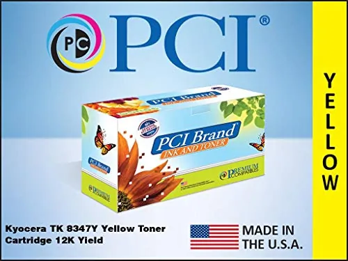 PCI TK-8347Y-PCI — PCI BRAND KYOCERA TK-8347Y TK-8349Y 1T02L7AUS1 1T02L7ACS0 YELLOW TONER CARTRIDGE