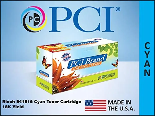 PCI 841816-PCI — PCI BRAND RICOH LANIER SAVIN 841816 (RICOH 841820) CYAN TONER CARTRIDGE 18000 PA