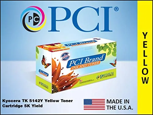 PCI TK-5142Y-PCI — PCI BRAND KYOCERA-MITA TK-5142Y (KYOCERA 1T02NRAUS0) YELLOW TONER CARTRIDGE W/1