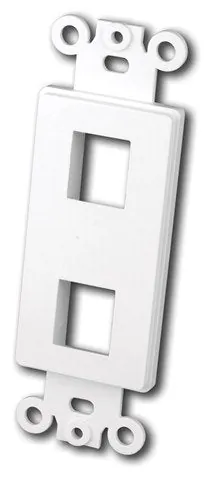 Vanco International 0002-0412 — Vanco Decora Keystone Wall Plate - 2 Ports, White