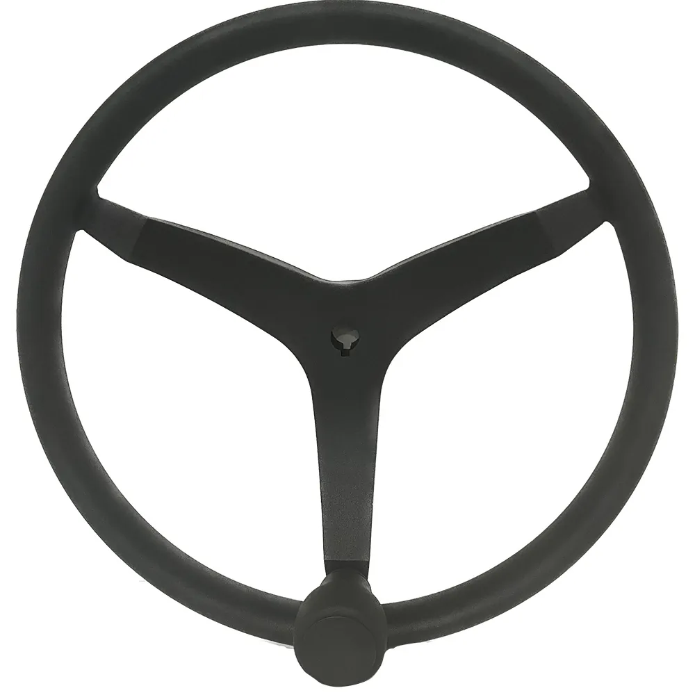 Uflex USA V46B — Uflex V46 - 13.5" Black Stainless Steel Steering Wheel