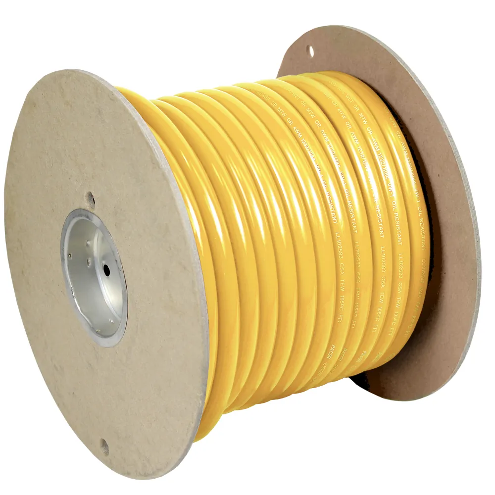 Pacer Group WUL6YL-100 — Pacer Flexible 6 AWG Yellow Marine Battery Cable - 100'