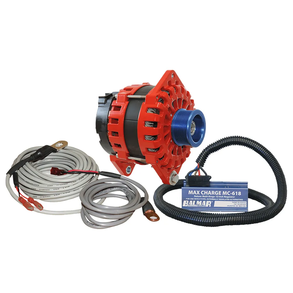 Balmar XT-DF-250-J10-KIT — 250 AMP 12V Alternator Kit with Regulator & Temp Sensor
