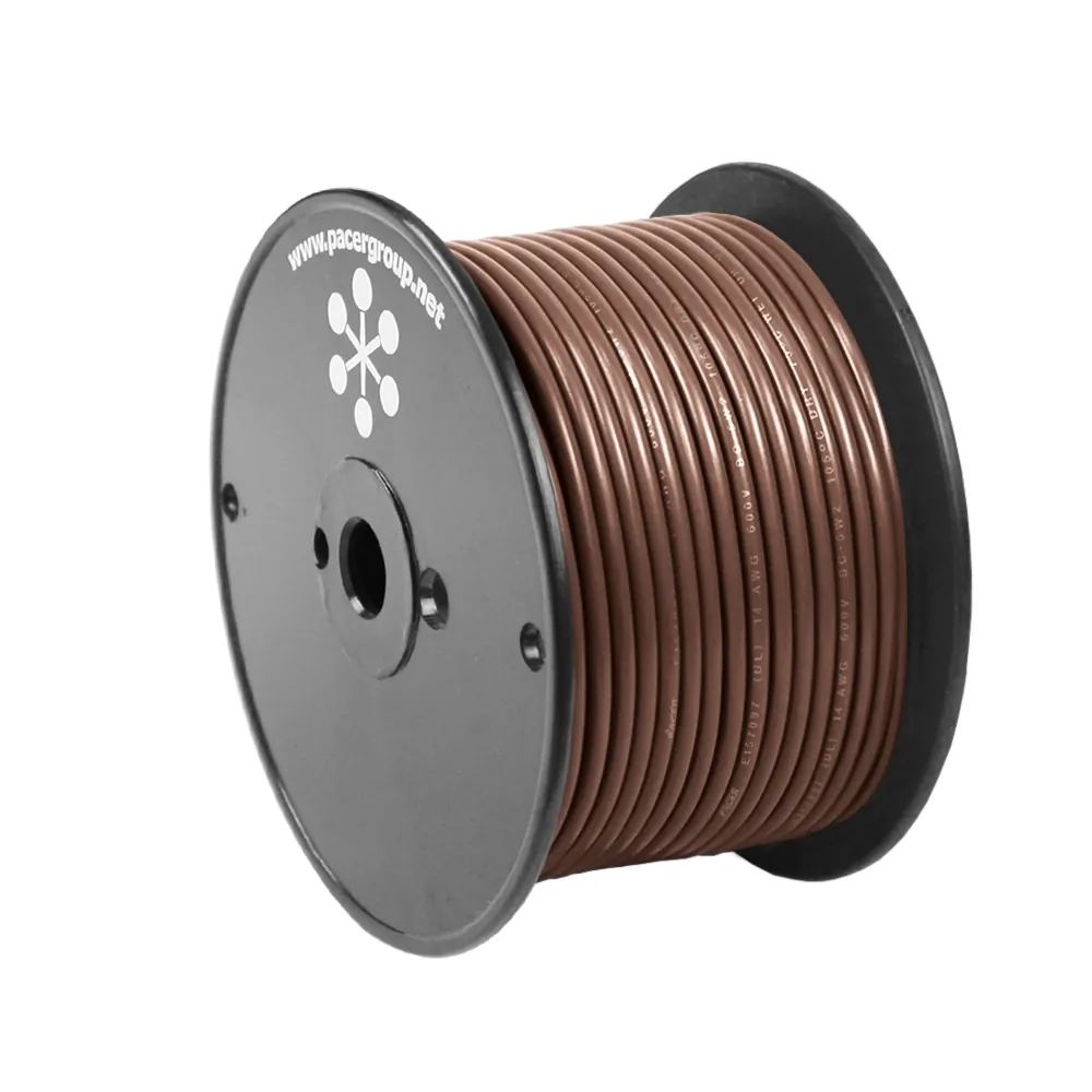 Pacer Group WUL14BR-100 — Pacer Brown 14 AWG Marine Wire - 100 Feet