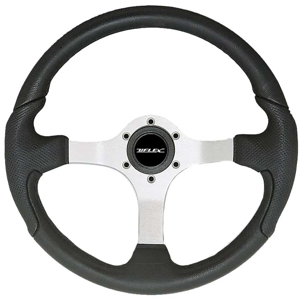Uflex USA NISIDA-B/B — Uflex Nisida 13.8" Steering Wheel - Black Grip & Spokes