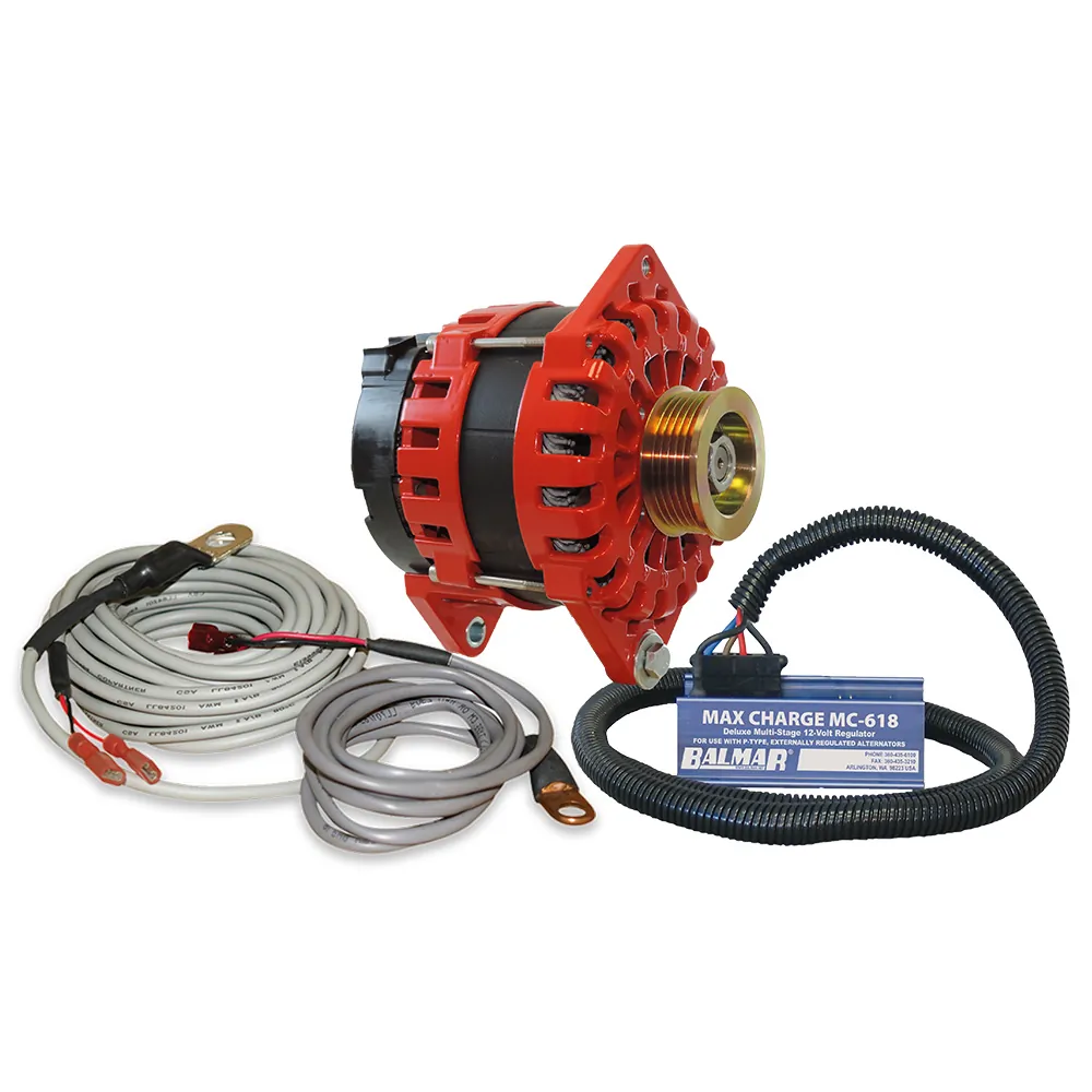 Balmar XT-CR-250-K6-KIT — 250 AMP 12V Alternator Kit with Regulator & Temp Sensor