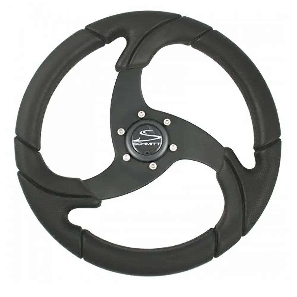 Schmitt & Ongaro Marine PU026104-R — Folletto 14.2" Black Polyurethane Steering Wheel - 3/4" Shaft