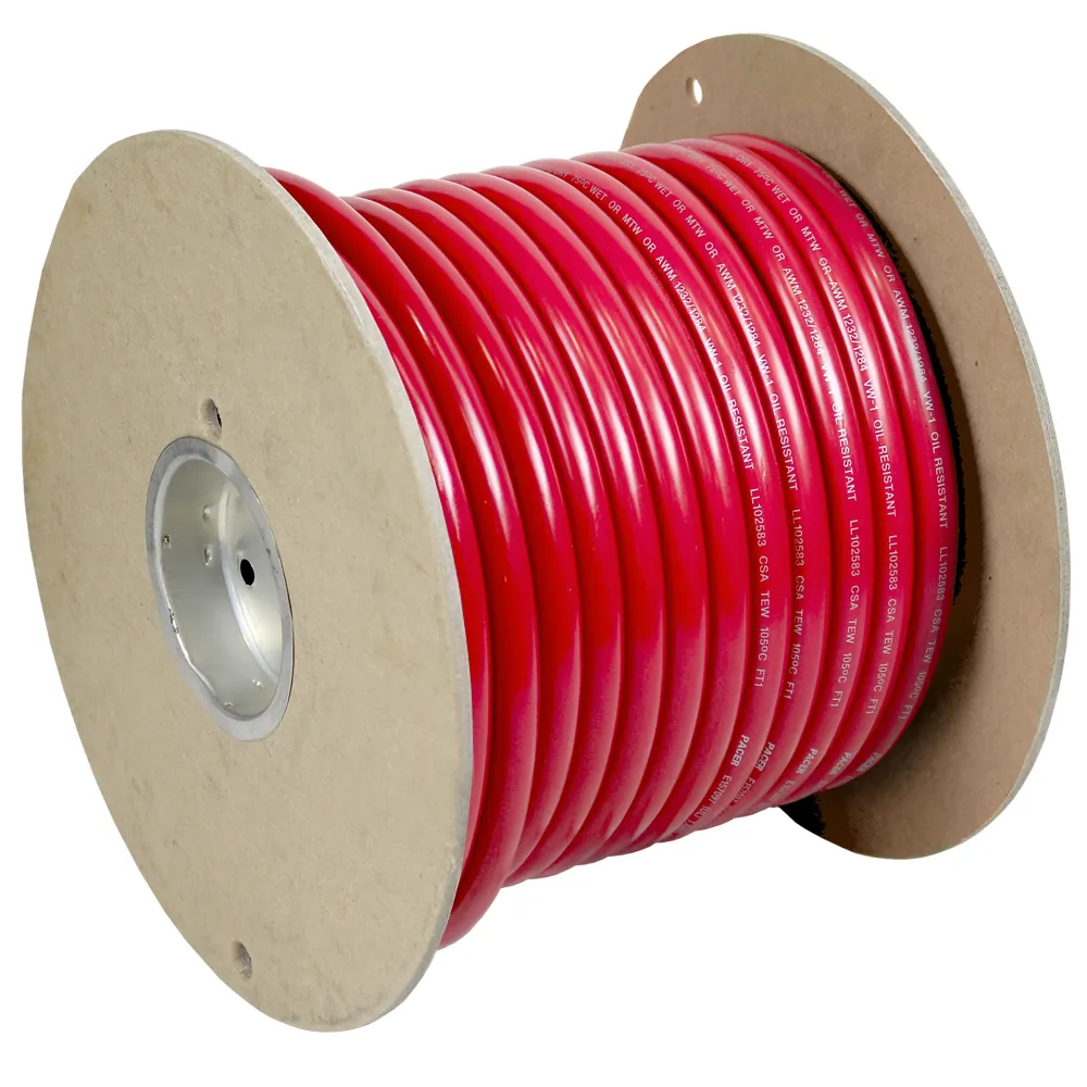 Pacer Group WUL2/0RD-100 — Pacer 2/0 AWG Marine Battery Cable - 100 Feet - Red