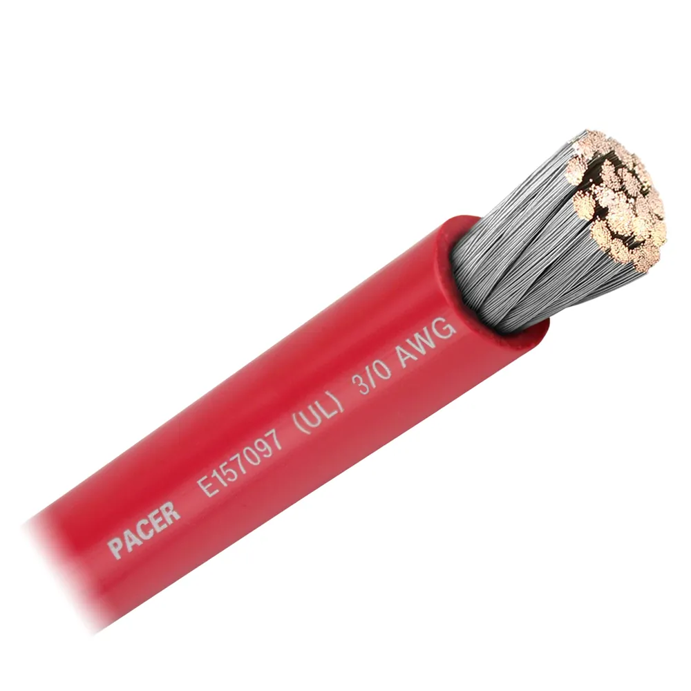 Pacer Group WUL3/0RD-FT - Flexible Red 30 AWG Marine Battery Cable by the Foot