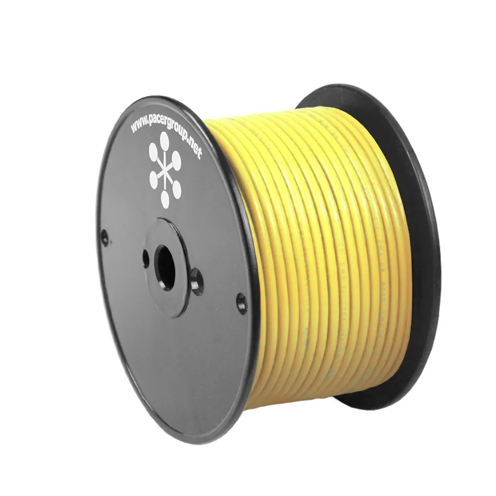 Pacer Group WUL14YL-100 — Pacer 14 AWG Tinned Copper Marine Wire - 100 Feet - Yellow