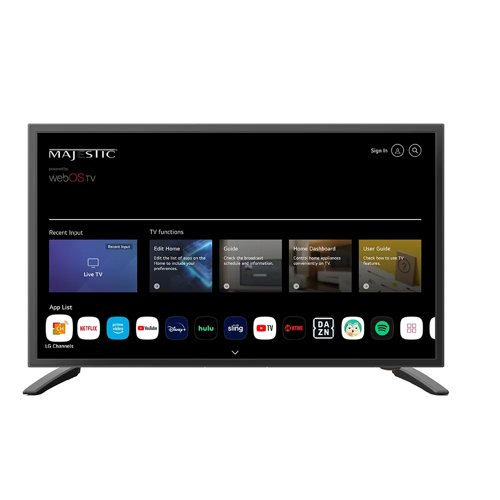 Majestic Global USA MJSLT190U - Majestic 19 12V Smart LED TV with webOS and Bluetooth
