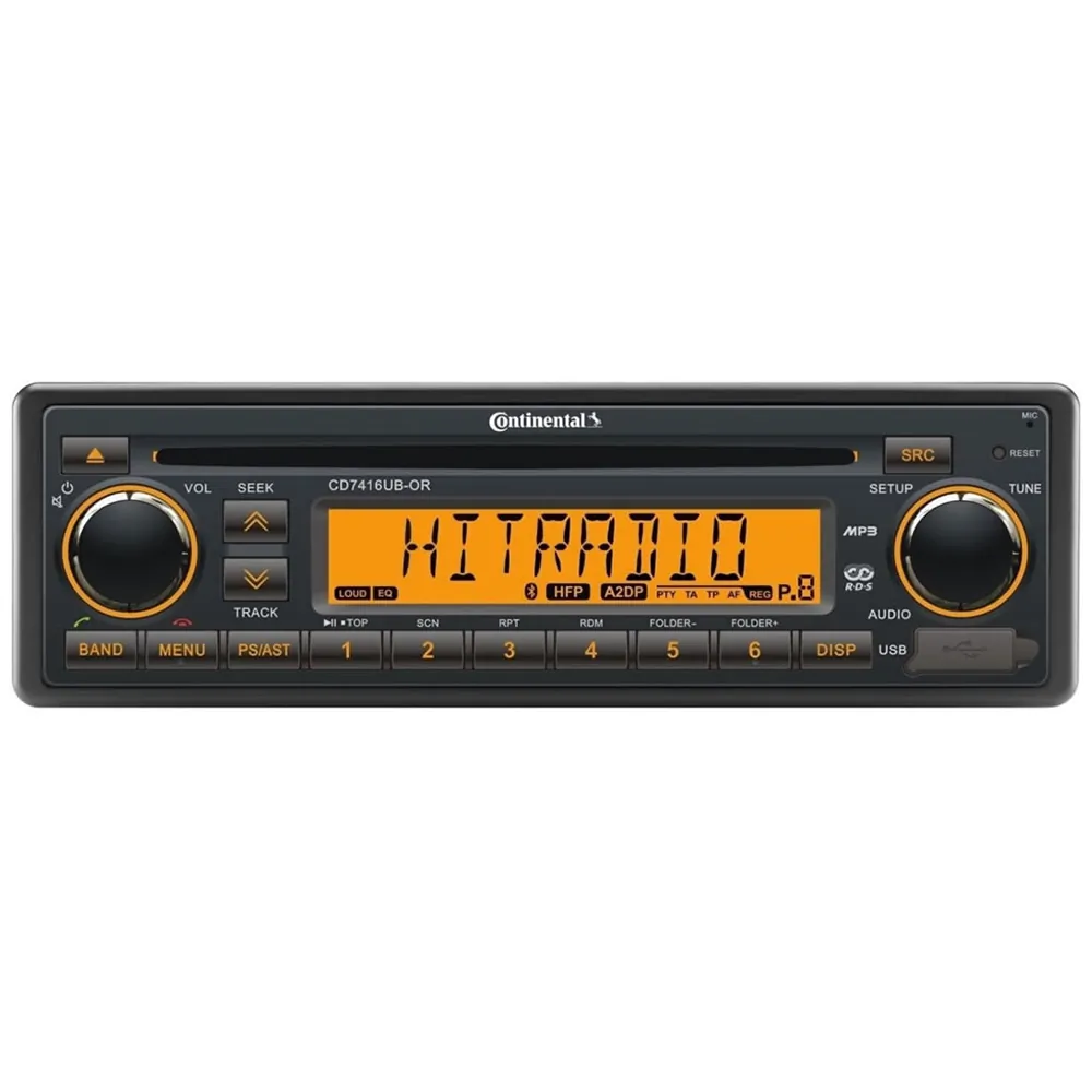 Continental Manufacturing Company CD7416UB-OR - Continental Stereo wCDAMFMBTUSB - 12V