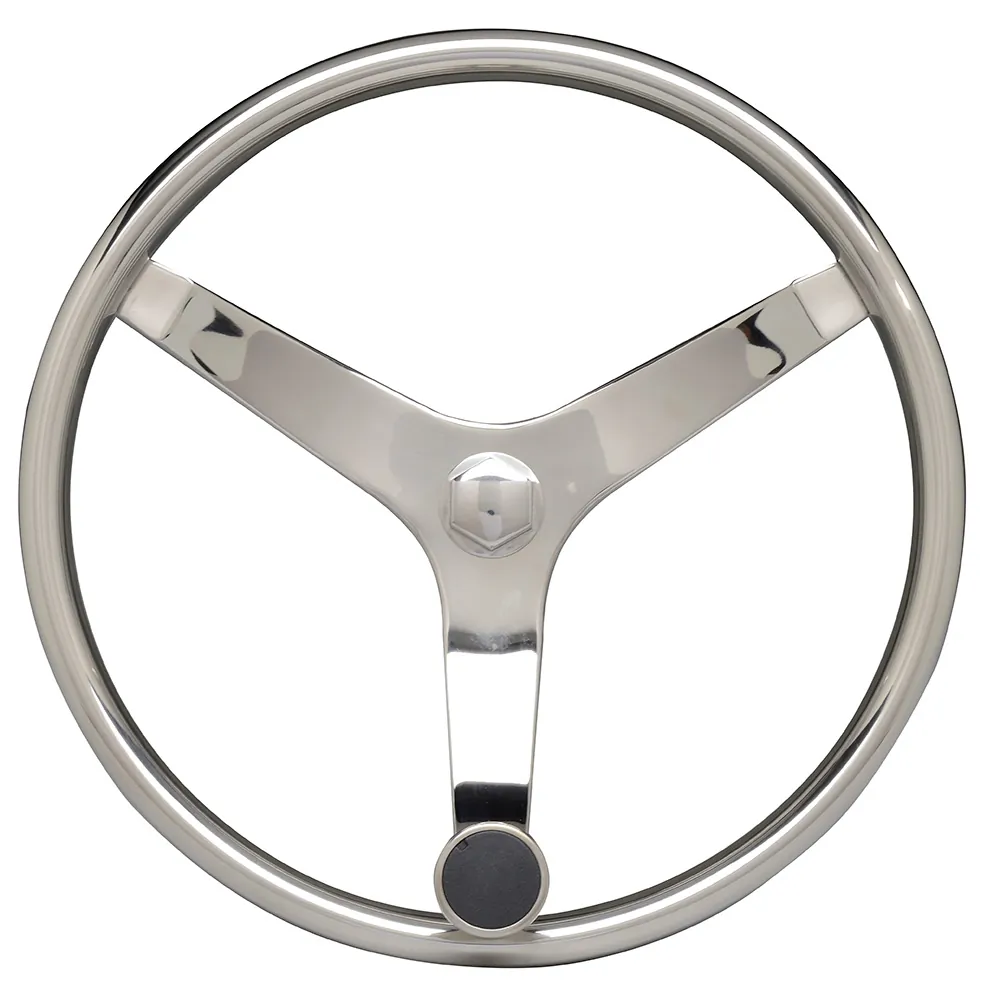 Uflex USA V46 — Uflex - 13.5" Polished Stainless Steel Steering Wheel