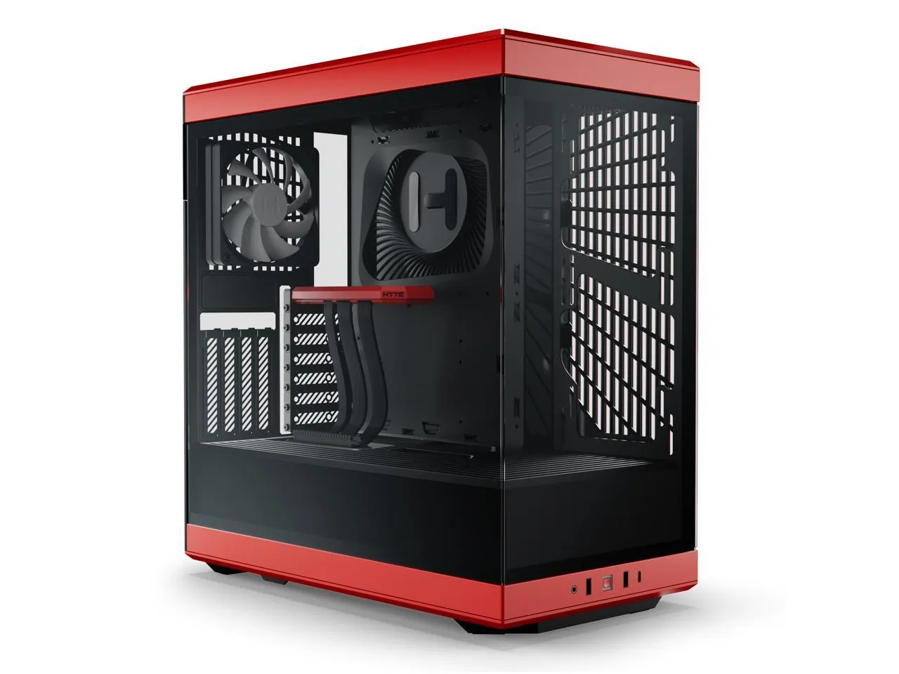 HYTE CS-HYTE-Y40-BR - HYTE Y40 Mid Tower Gaming Case - BlackRed