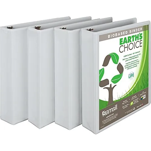 Samsill I08957 — Earth's Choice Biodegradable View Binder - 1.5" - 4 Pack