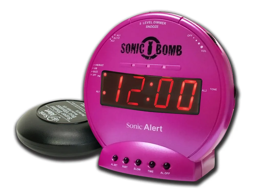SANYO SA-SBB500SSP - Sonic Bomb Alarm Clock Pink