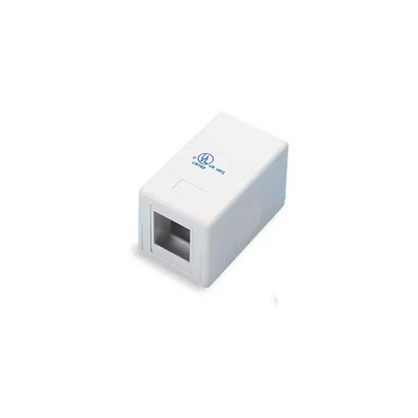 Wavenet WAV-SURFACE-1-WH - White 1-Port Surface Mount Box with Cover