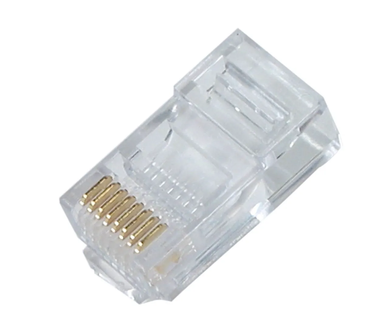 Dynacom DY-400PR-66SO — 6C6P Solid Round Plug Connectors - 100 Pack