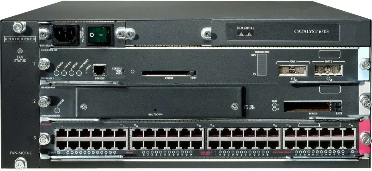 Cisco WS-C6503-E — CATALYST 6500 ENHANCED 3-SLOT CHASSIS,4R