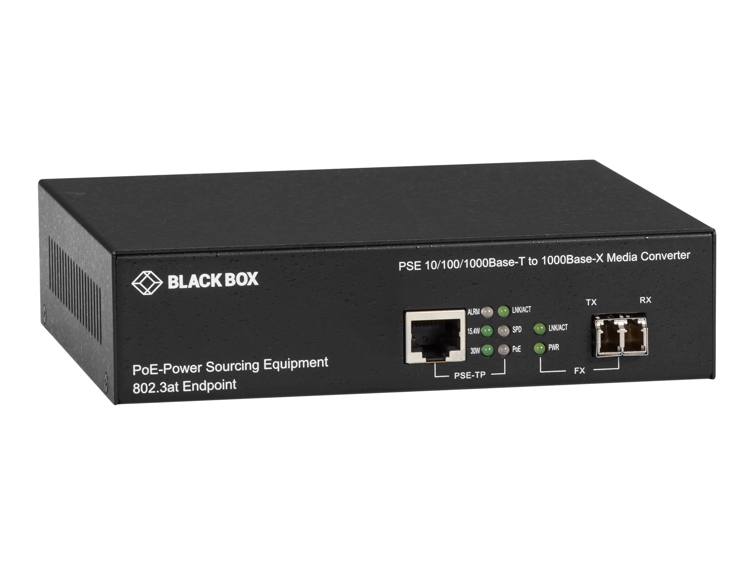 BLACK BOX CORPORATION LPS500A-MM-LC-R3 — 10/100/1000BT POE MED CONV MMLC