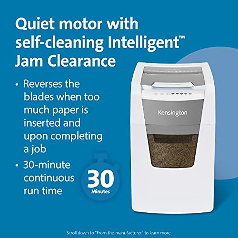 KENSINGTON K52050AM — OFFICEASSIST  AUTO FEED SHREDDER A1500-HS ANTI-JAM MICRO CUT