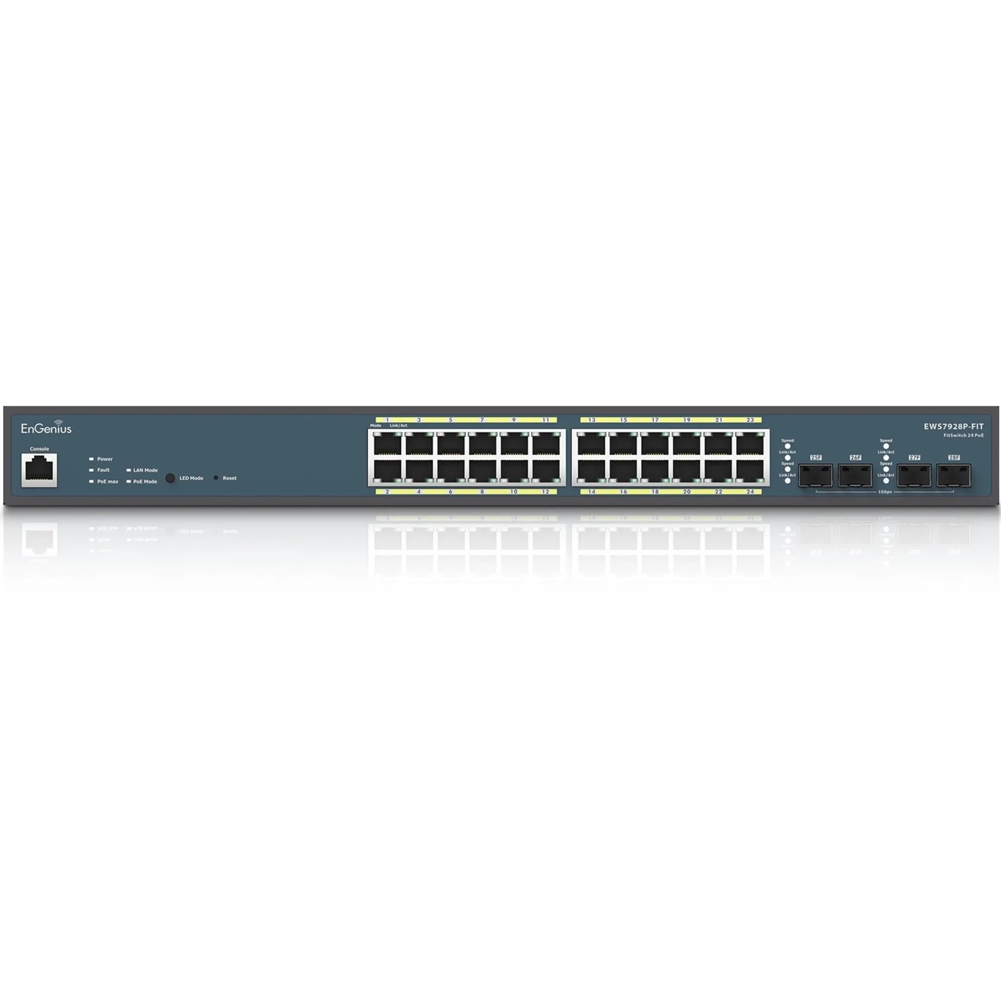 EnGenius EWS7928P-FIT — ENGENIUS FIT MANAGED EWS7928P-FIT 24-PORT GIGABIT POE+ L2+ SWITCH WITH A 240W PO