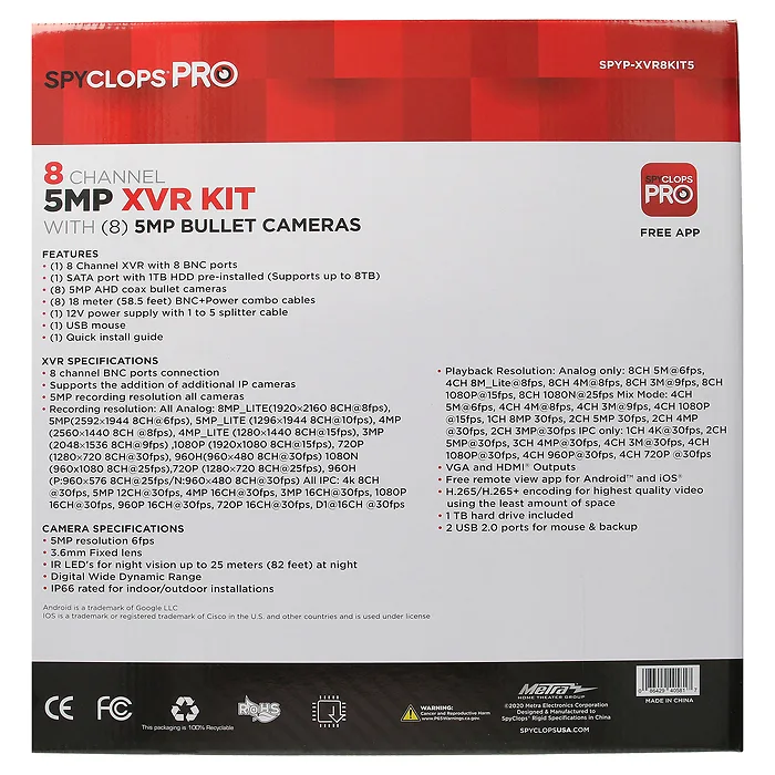 SPYCLOPS-SPYP-XVR8KIT5