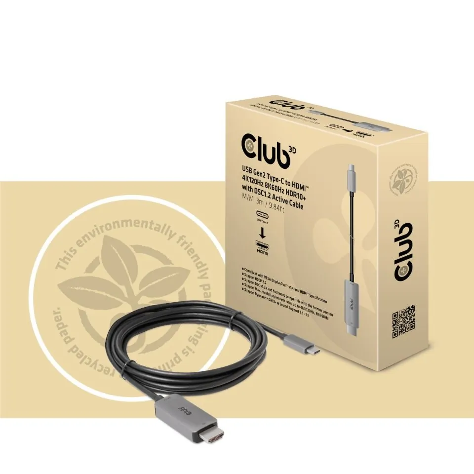 CLUB 3D CAC-1587 — CLUB 3D CAC-1587 USB TYPEC TO HDMI CABLE