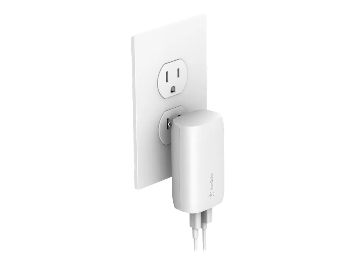 Belkin WCB007DQWH — DUAL WALL CHARGER WITH PPS 37W
