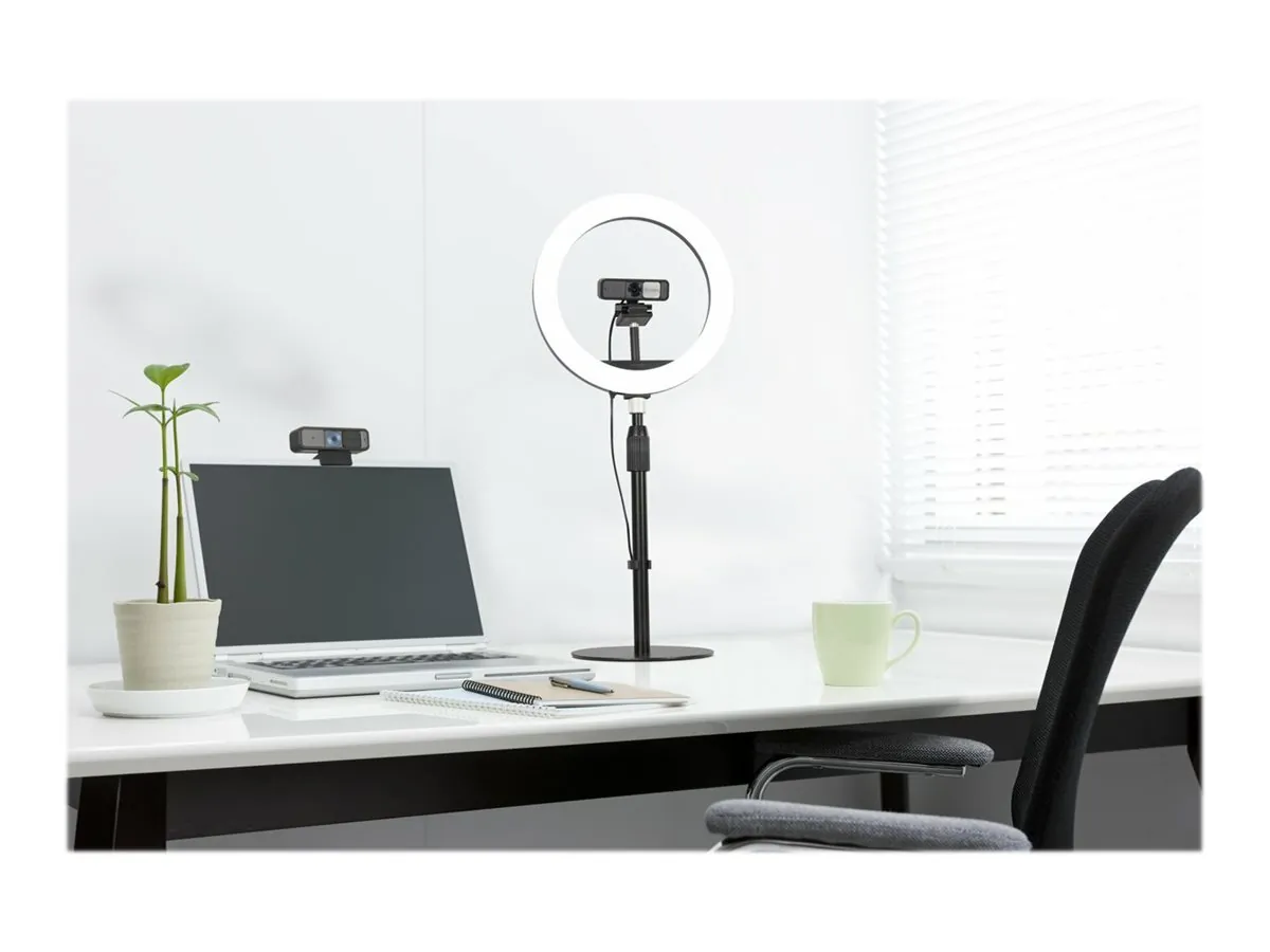 KENSINGTON K87653WW — L1000 USB Bi-Color LED Ring Light with Webcam Mount