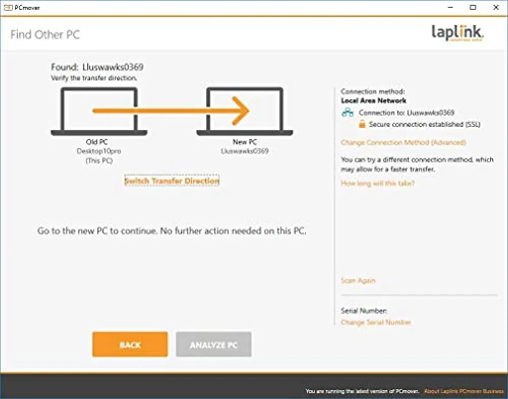 LAPLINK PAFGPCMBBAPRTPML - Laplink PCmover Business 10-User License