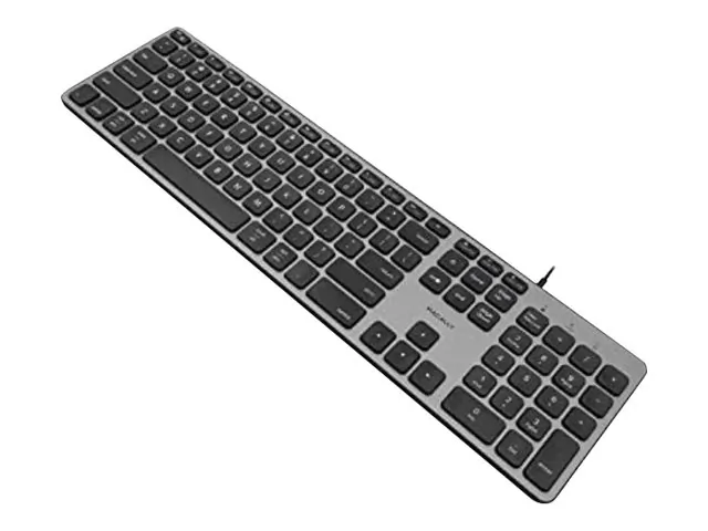 MacAlly UCZKEYHUBACSG — USB-C Keyboard with Hub for Mac and PC Users