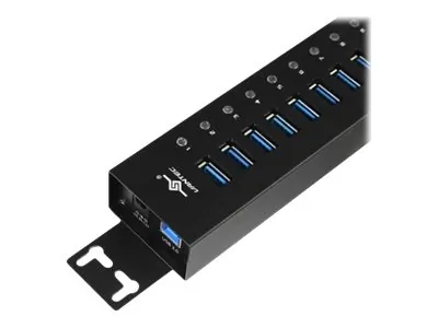VANTEC UGT-AH131U3-BK — Vantec AC UGT-AH131U3-BK 13PT USB3.0 Aluminum Hub Data Charging 12V 5A Retail