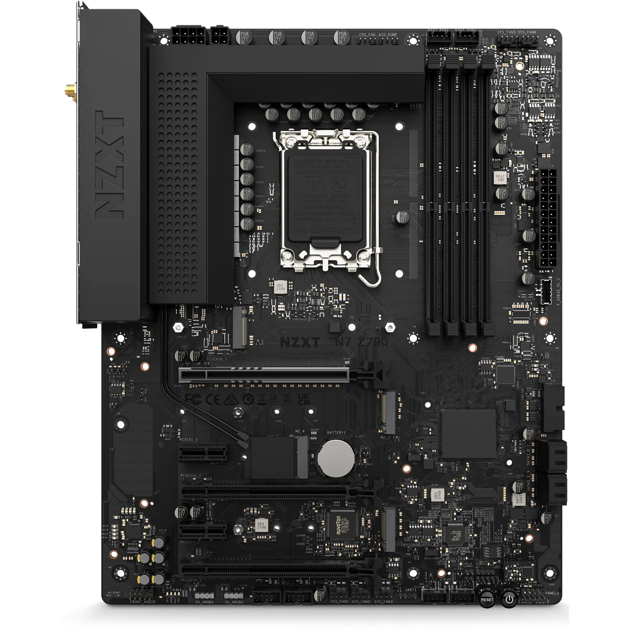 NZXT N7-Z79XT-B1 — N7 Z790 Motherboard with Wi-Fi and Sleek Black Design