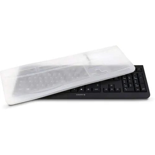 Cherry EZN-0800EU-2 — BLACK FLAT COVER USB 104+4 QUIET LASERED