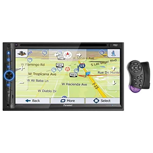 POWER ACOUSTIK TIN702HB — Farenheit 7" LCD Touchscreen DVD Player with Bluetooth