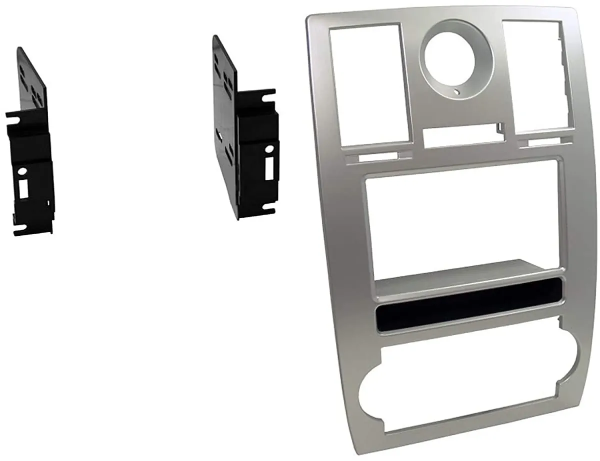 American International CDK637S — Double Din Kit for 2005-07 Chrysler 300 - Silver Finish