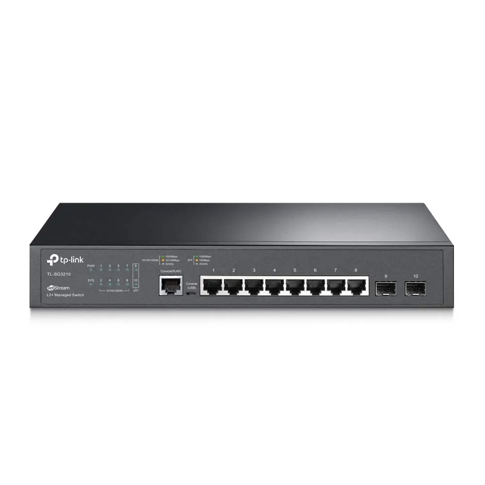 TPLINK TL-SG3210 — 8-Port Gigabit L2+ Managed Switch with SFP Slots