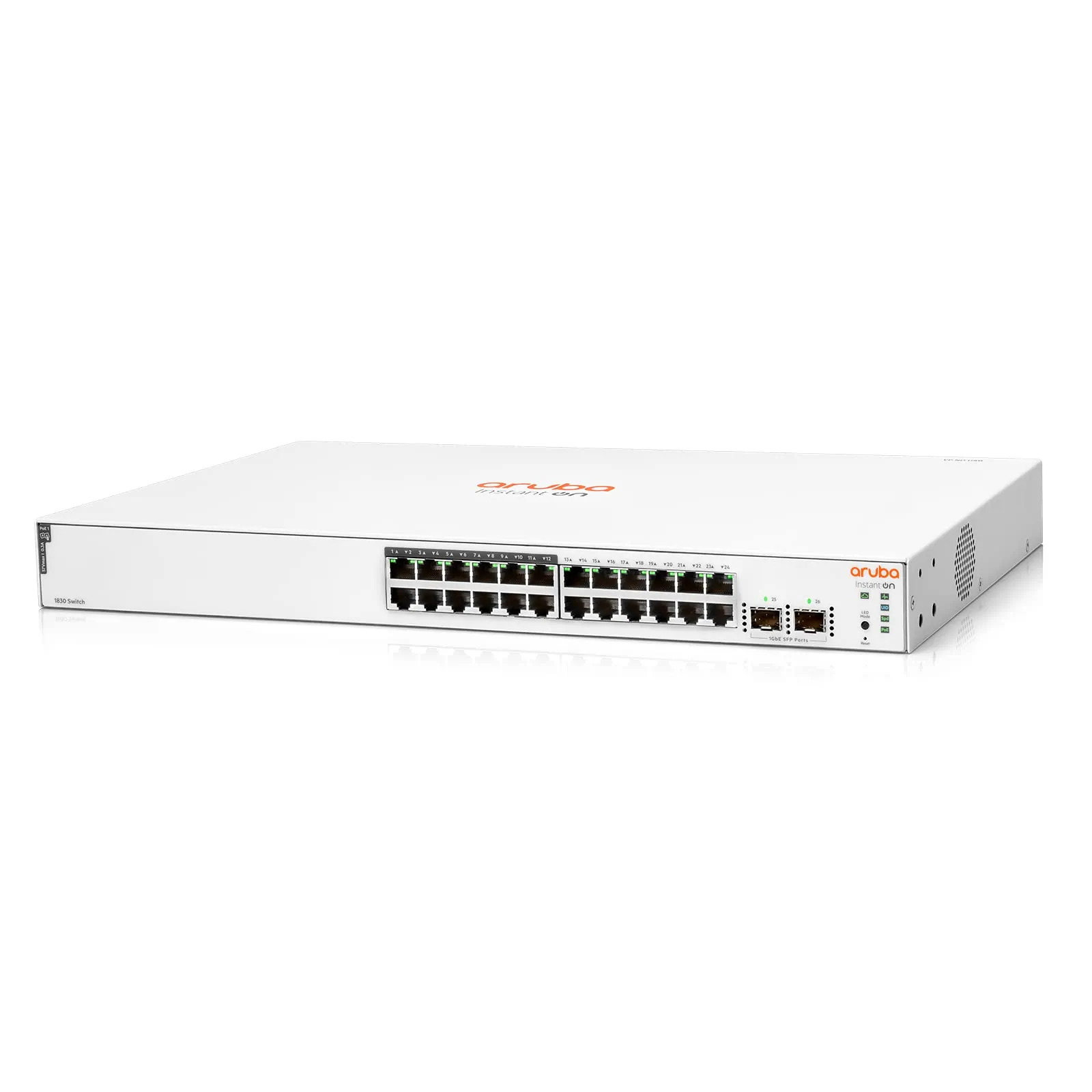 HPE JL813A#ABA — HPE NETWORKING INSTANT ON 1830 24G 12P CLASS4 POE 2SFP 195W SWITCH US