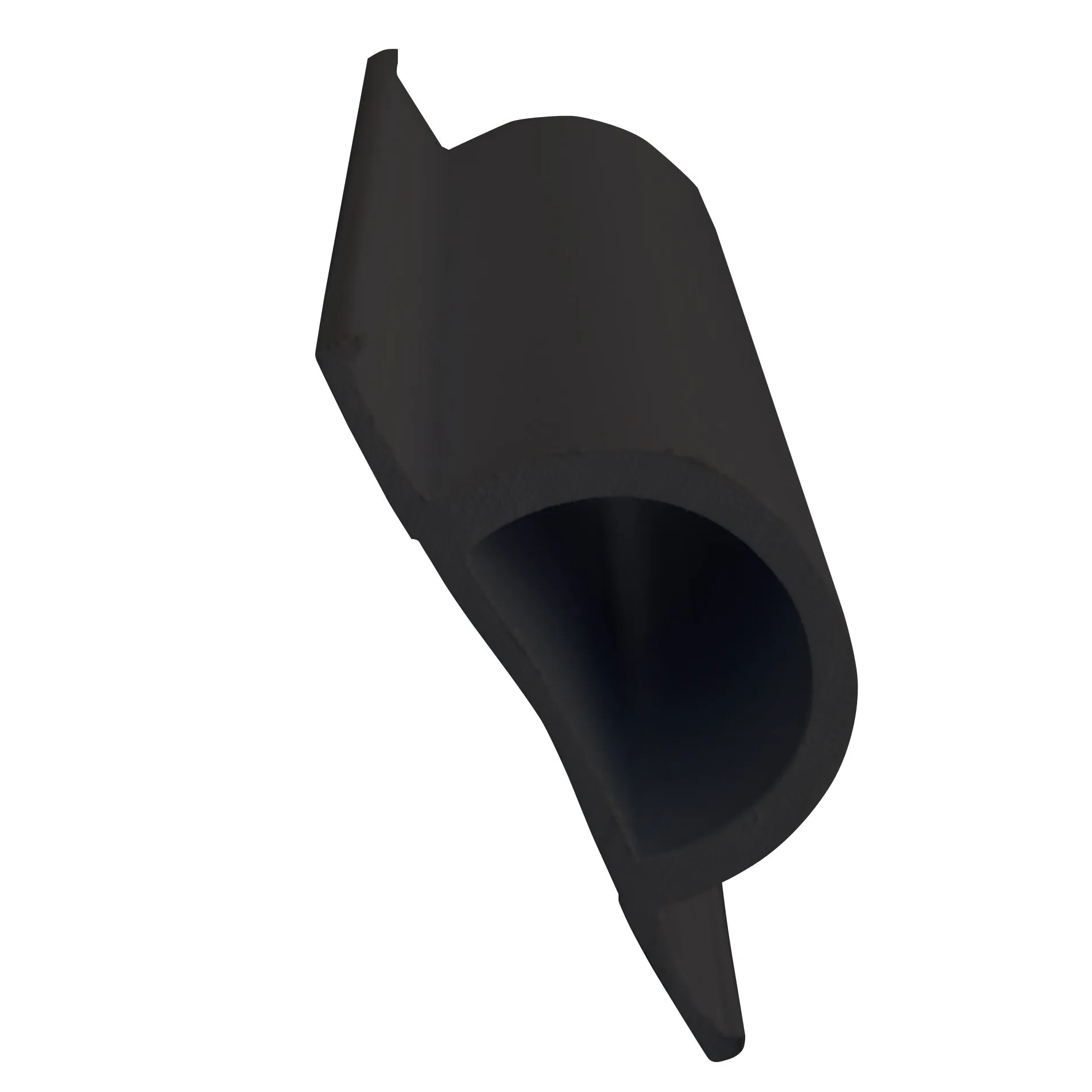 Dock Edge 1193-F — Dock Edge Standard "D" PVC Profile - 16' Roll - Black
