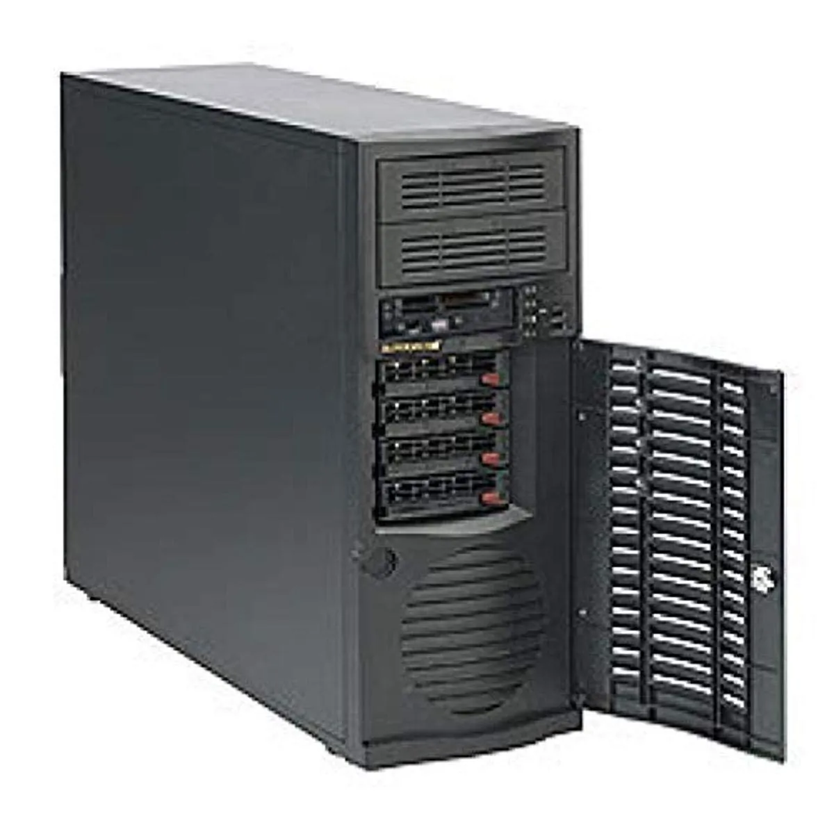 Supermicro CSE-733TQ-668B — Supermicro Case CSE-733TQ-668B Mid-Tower 4x3.5 inch SAS/SATA HS E-ATX/ATX/Micro ATX Brown Box