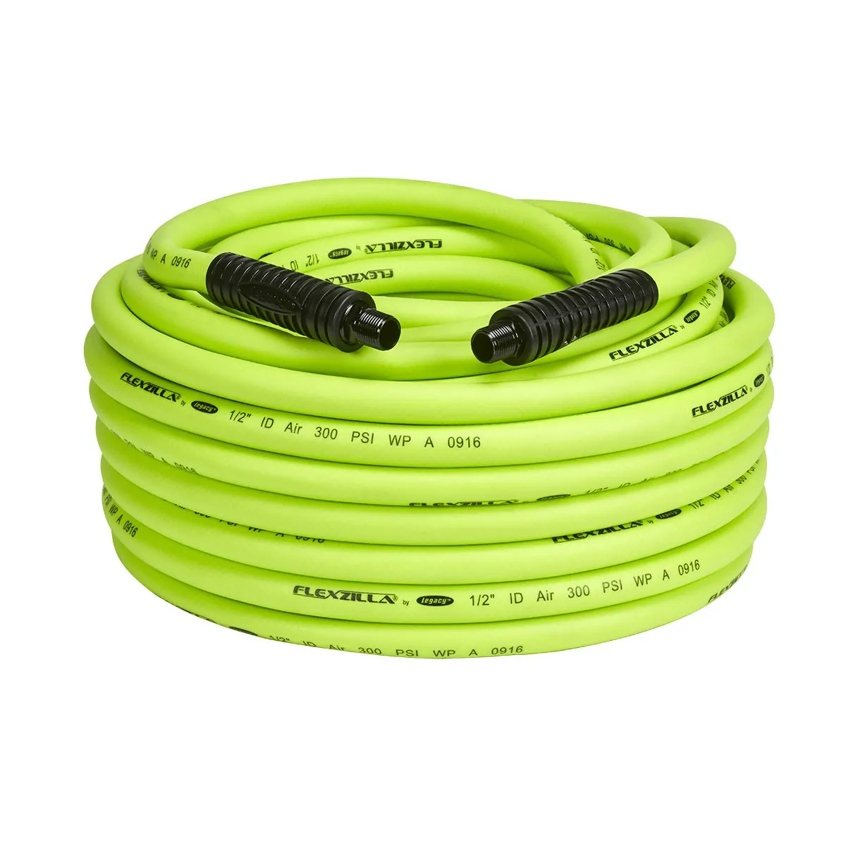 FLEXZILLA HFZ12100YW4 — Flexzilla 1/2" x 100' Air Hose with MNPT Fittings
